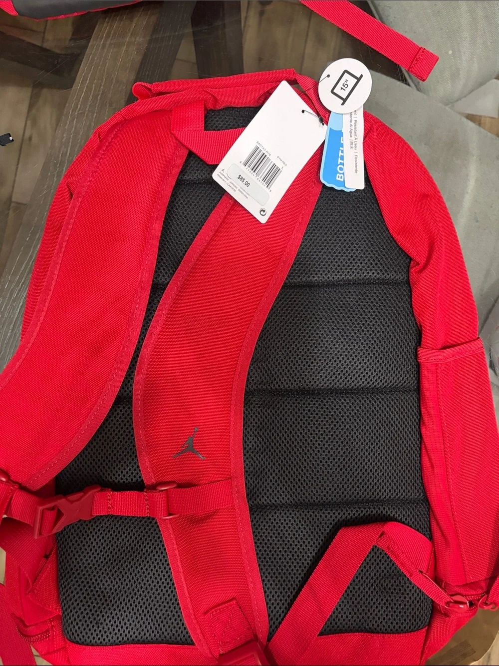 Jordan sport Red Men's Backpack with Black Jumpman Accent